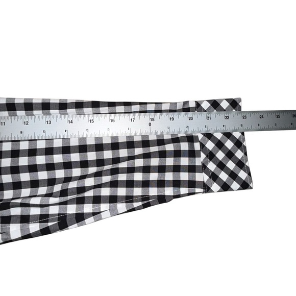 NWT TALBOTS PERFECT SHIRT - GINGHAM Plus 14W Black/White - Picture 12 of 13